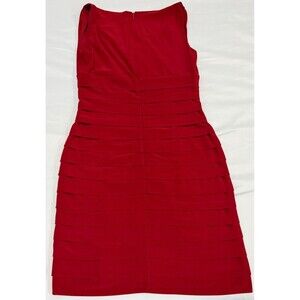 American Living Red Sleeveless Sheath Dress Women’s Size 8 Layered.